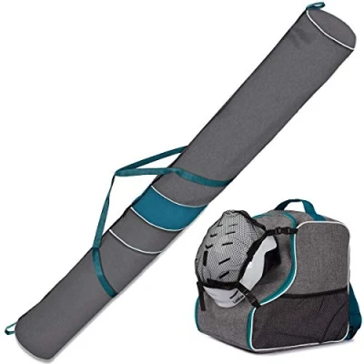 Immagine di Ferocity Set da Sci Sacca et Borsa Porta Scarponi 170 cmcapiente seci Sacchetto per con Tasca a Rete Rimovibile Len Turquoise with Mesh [053]