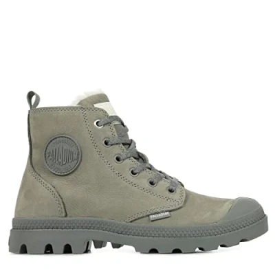 Immagine di Palladium Pampa HI ZIP Stivaletti stringati, Donna, Taglia: 38, Cloudburst/charcoal grey Nubuk