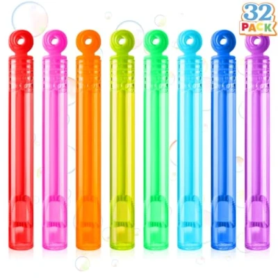 Immagine di JOYIN 32pcs di mini bolle sapone, 8 colori sapone a forma cerchio per bambini, riempitivi sacchetti, premi in classe ragazzi ragazze, sacchetti bambini