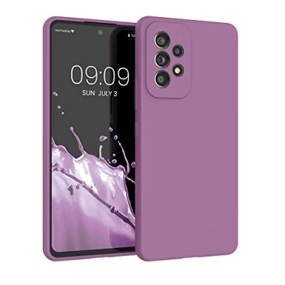 Immagine di kwmobile Cover per Samsung Galaxy A53 5G Custodia Back Case Smartphone in Silicone TPU Protezione Gommata viola orchidea
