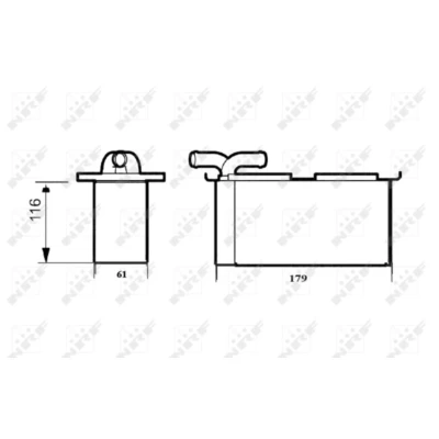Immagine di NRF 30045 Intercooler AUDI: A3 Sportback, Hatchback, A1 VOLKSWAGEN: GOLF 6, Passat B6 Variant, Tiguan I, SEAT: Leon II Hatchback