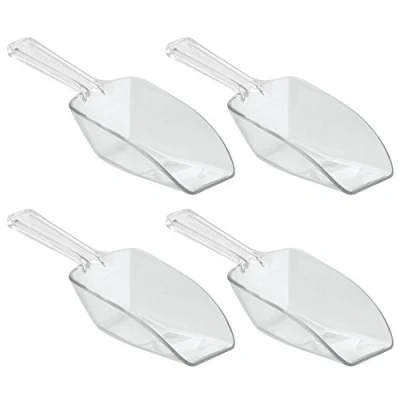 Immagine di iDesign Set utensili cucina, Sessola alimentare grande da un terzo di tazza, 4 cucchiaio dosatore in plastica per farina, spezie e altri alimenti, trasparente