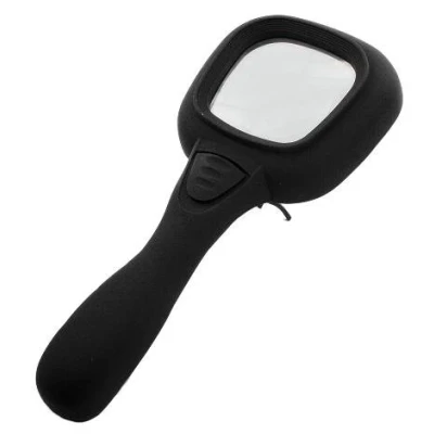 Immagine di lente di ingrandimento, palmare a LED, X4 Mag, lunghezza braccio 18,5 cm, per uso con lavori precisione ravvicinati, ingrandimento 4X, manuale, 3,2