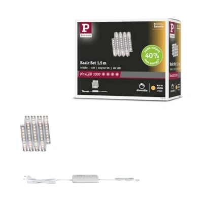 Immagine di Paulmann LED Strip Basisset 71242 Striscia 230 V 3 m Bianco caldo 1 KIT
