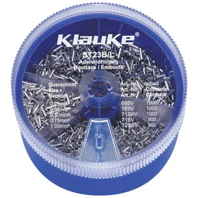 Immagine di Klauke ST23B Assortimento Capicorda 0.25 mm² 6 Argento 4000 Parti