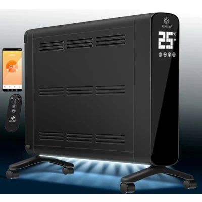 Immagine di KESSER® Convector Premium 1200W ECO 2400W Modalità di riscaldamento Livelli potenza Termostato Riscaldatore elettrico App WiFi e telecomando Display touch Timer mobile