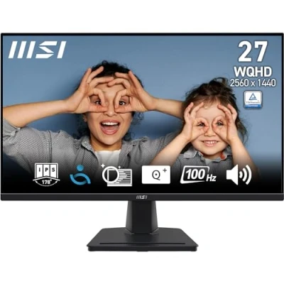 Immagine di MSI PRO MP275Q Monitor 27&quot; WQHD Pannello IPS 100 Hz (2560 x 1440), Schermo Eye Friendly, Altoparlanti integrati, Inclinabile, HDMI 2.0b, DP (1.2a)