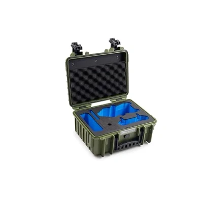 Immagine di B&amp;W International GmbH Valigetta per drone DJI Air 3 e Fly More Combo Tipo 3000 verde bronzo impermeabile secondo la certificazione IP67, antipolvere, infrangibile indistruttibile
