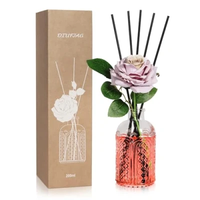 Immagine di Profumatore per Ambienti 200ml Miss Coco,Diffusore Profumo Ambiente con 5 Bastoncini,Reed Diffuser Fragranze Bagno,Appartamento