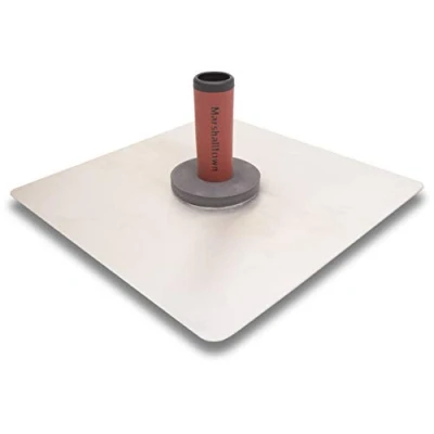 Immagine di Marshalltown cazzuola Hawk Trowel con manico DuraSoft in magnesio, dimensioni della 330x330 mm, per muratori a secco e stuccatori, Argento