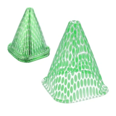 Immagine di Relaxdays Set da 24 Cappelli per Piante, Barriera Le Lumache, Protezione dal Gelo, HLP 22 x 19 cm, PVC, Verde