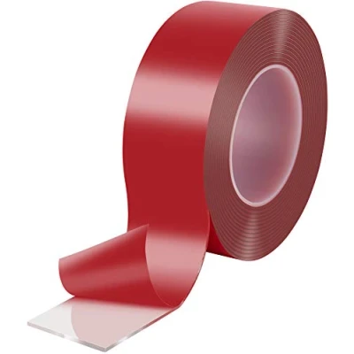 Immagine di POPPSTAR nastro biadesivo trasparente in acrilico (5 m x 50 mm 2 mm) rimovibile e riutilizzabile