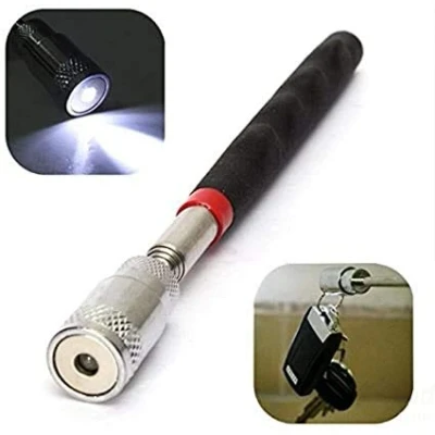 Immagine di &quot;B BLACK&quot; CALAMITA MAGNETICA ESTENSIBILE TELESCOPICA CON LUCE TORCIA A LED SOLLEVATORE MAGNETICO PICK UP