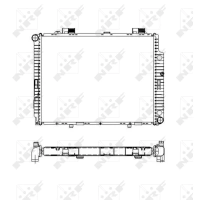 Immagine di NRF 55331 Radiatore motore Alluminio 640 485 42 con parti annesse Alette di raffreddamento saldate MERCEDES BENZ: Classe E Sedan, T modell