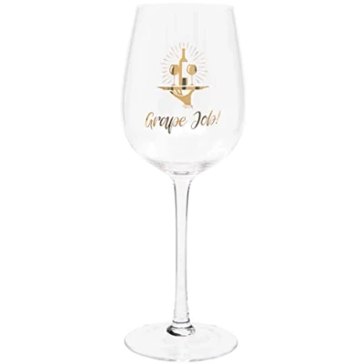 Immagine di Bicchiere da vino umoristico &#039;Grape Job&#039;, 420 ml