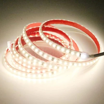 Immagine di pcning 220V SMD2835 Strisce LED Adesiva Bianco IP67 Impermeabile con Interruttore, 12 Watt 120led/m Strip 4000K 3 Metri (Bianco, 3.00)