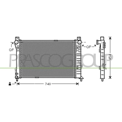 Immagine di PRASCO ME027R003 Radiatore motore Alluminio 650 408 32 con giunti rapidi Alette di raffreddamento saldate MERCEDES BENZ: Classe C T modell