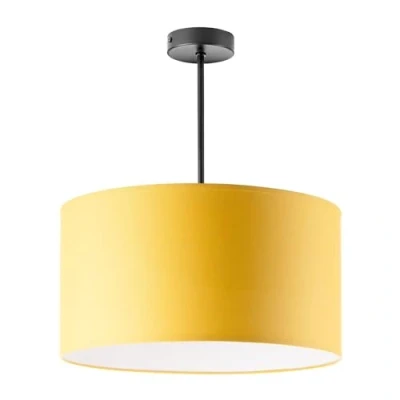Immagine di Miratic Lampada a Sospensione Corta con Sorgente Luminosa Sostituibile E27 max. 60W (non inclusa) Paralume in Tessuto (giallo senape)