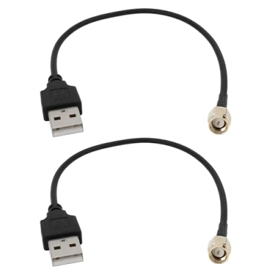Immagine di EMSea 2 Pezzi SMA Maschio A USB Connettore Cavo Coassiale RG174 Adattatore Lunghezza 20cm Per Apparecchiature Elettroniche Segnale Di Debug Trasmissione Wireless
