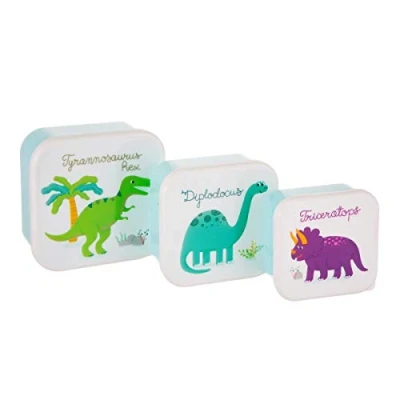 Immagine di Sass &amp; Belle Set di 3 fritture Dinosauri Multicolore, Unico