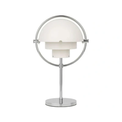 Immagine di Lampada da tavolo Multi Lite di Gubi, altezza 30 cm, cromo/bianco