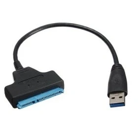 Immagine di Cablecc Cavo adattatore da USB 3.0 a SATA 22 pin, super velocità, 5 Gbps, per hard disk 2,5 SSD