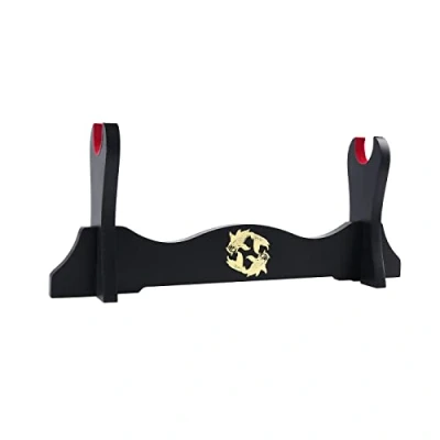 Immagine di Z fiber Supporto per Spada Katana Imbottito in Velluto Giapponese espositore Samurai Tanto Sword Yin e Yang (1 Tier)