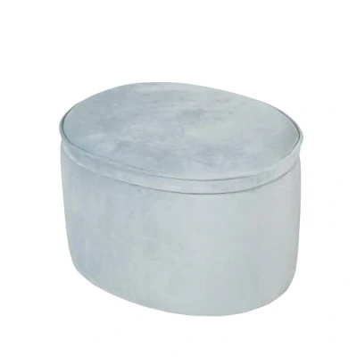 Immagine di roba Pouf per Bambini a forma Ovale Lil Sofa Rivestito in Velluto con Contenitore Multifunzione Arredamento la Cameretta dai 18 Mesi Azzurro