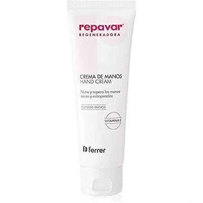Immagine di Repavar Crema Mani con Rosa Mosqueta, Acido Ialuronico e Collagene Arricchita Vitamina Glicerina Ripara, Idrata Rigenera le Secche Screpolate 75 ml