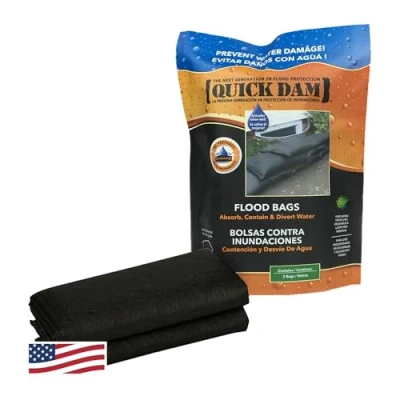 Immagine di Quick Dam QD1224 2 Sacchetti per inondazione attivati dall&#039;acqua, confezione da 2, colore: nero