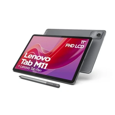 Immagine di Lenovo Tablet Tab M11, touchscreen da 27,9 cm (11 pollici), MediaTek G88, 4 GB RAM, 128 eMMC 5.1, Android 13, grigio, incl. penna