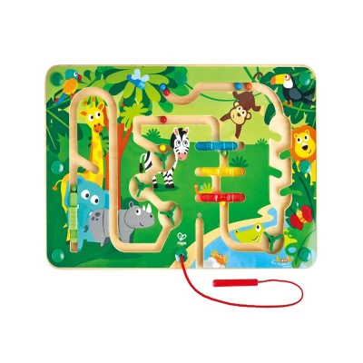 Immagine di Hape Wooden Jungle Magnetic Maze Animali Labirinto della giungla, Multicolore, L: 14.6, W: 9.6, H: 0.8 inch, E1714A