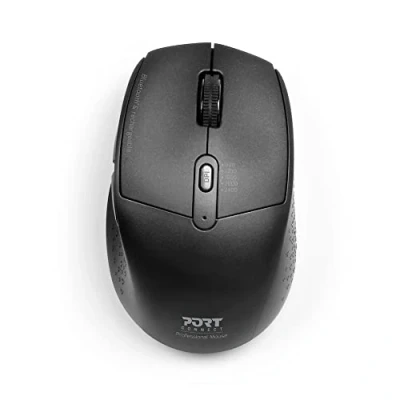 Immagine di PORTA CONNECT Mouse Bluetooth &amp; Wireless Dual 2.4 GHz Ricaricabile silenzioso 5 pulsanti ricarica USB A/USB C Nero