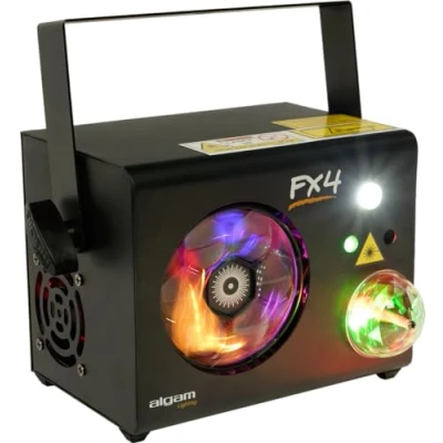 Immagine di ALGAM LIGHTING FX 4 Proiettore in 1 Effetti Ruota Gobo LED, Magic Ball, Stroboscope, Laser Class 3B