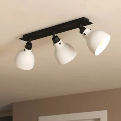 Immagine di EGLO Faretto da soffitto Matlock, lunghezza 74 cm, grigio/nero, a 3 luci.