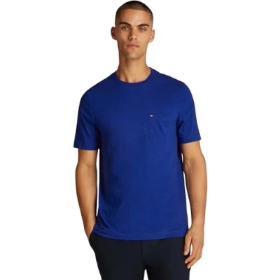 Immagine di Tommy Hilfiger Essential Solid Pocket TEE Tshirt basic, Uomo, Taglia: XS, Wedge blue