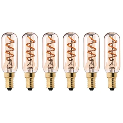 Immagine di Lampadine a filamento LED Dimmerabile T25 3W Attacco E14, Bianco caldo 2200K, Equivalente 30W, Consumo Basso, Risparmio Energetico (T25)