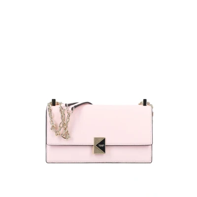 Immagine di kate spade new york DECO Pebbled MINI FLAP Chain Borsa a tracolla, Donna, Taglia: One Size, Pastry pink