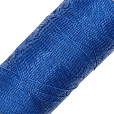 Immagine di LINHASITA, Rocchetto di Filo Cerato, 100 g, 360 m, 0,5 mm Spessore, in Poliestere, per macramé, 30 Colori Blu
