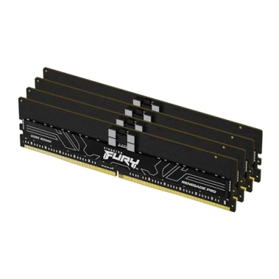 Immagine di Kingston FURY Renegade Pro EXPO 128GB 5600MT/s DDR5 ECC Reg CL28 DIMM (Kit da 4) Memoria Registered overcloccabili KF556R28RBE2K4 128