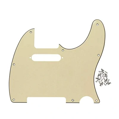 Immagine di IKN 8 fori 3STi Crema TL Pickguard singolo bobina il collo foro taglio piastra Guardia con montaggio viti per la sostituzione della TE standard FD USA/Messico