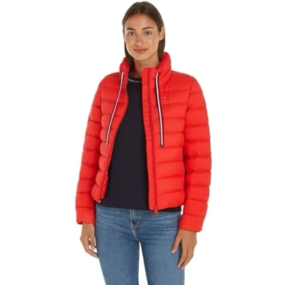 Immagine di Tommy Hilfiger Packable Jacket Piumino, Donna, Taglia: Large, Fierce red