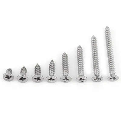 Immagine di Akozon 200pcs Viti Autofilettanti M3 Acciaio inossidabile SS304 Testa Piatta a Capriata Piatta(Testa Piatta)