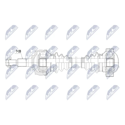 Immagine di NTY NPW PS 018 Albero motore / Semiasse Assale posteriore Sx, Dx 650mm Cambio manuale a 6 marce