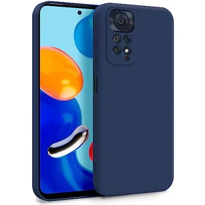 Immagine di MyGadget Cover per Xiaomi Redmi Note 11 11s Custodia in Silicone Morbido a Doppio Strato Case con Protezione Fotocamera &amp; Fodera Interna Antigraffio Blu scuro