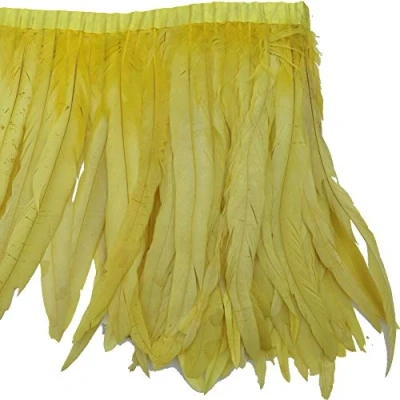 Immagine di Sowder Bordo con piume di gallo, larghezza 25,4 30,5 cm, confezione da 0,9 m (giallo)