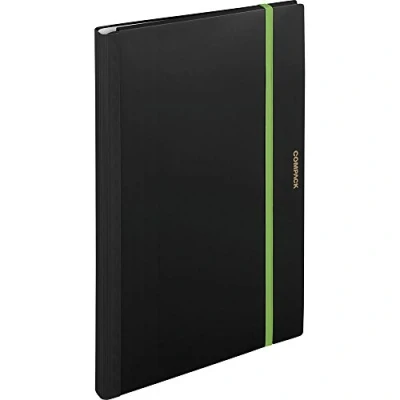 Immagine di King Jim 5896H Raccoglitore trasparente, formato A3, pieghevole e compatto, colore: nero