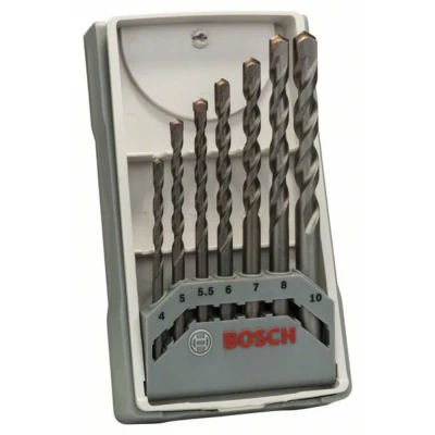 Immagine di Bosch Accessories CYL 3 2607017083 Acciaio KIT punte per calcestruzzo 7 parti 4 mm, 5 5.5 6 8 10 mm Alberino cilindrico 1