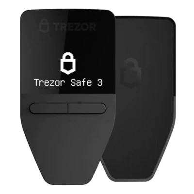 Immagine di Trezor Safe 3 Portafoglio Hardware Crittografico Protetto da Passphrase e Secure Element Acquista, Archivia, Gestisci Risorse Digitali in Modo Semplice Sicuro (Cosmic Black)