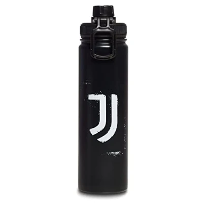 Immagine di SEVEN SPA Borraccia FC JUVENTUS Calcio Multicolore Termica in Acciaio Inox Interno Esterno Mantenimento Temperatura fino a 24h Scuola, Tempo Libero, Nero